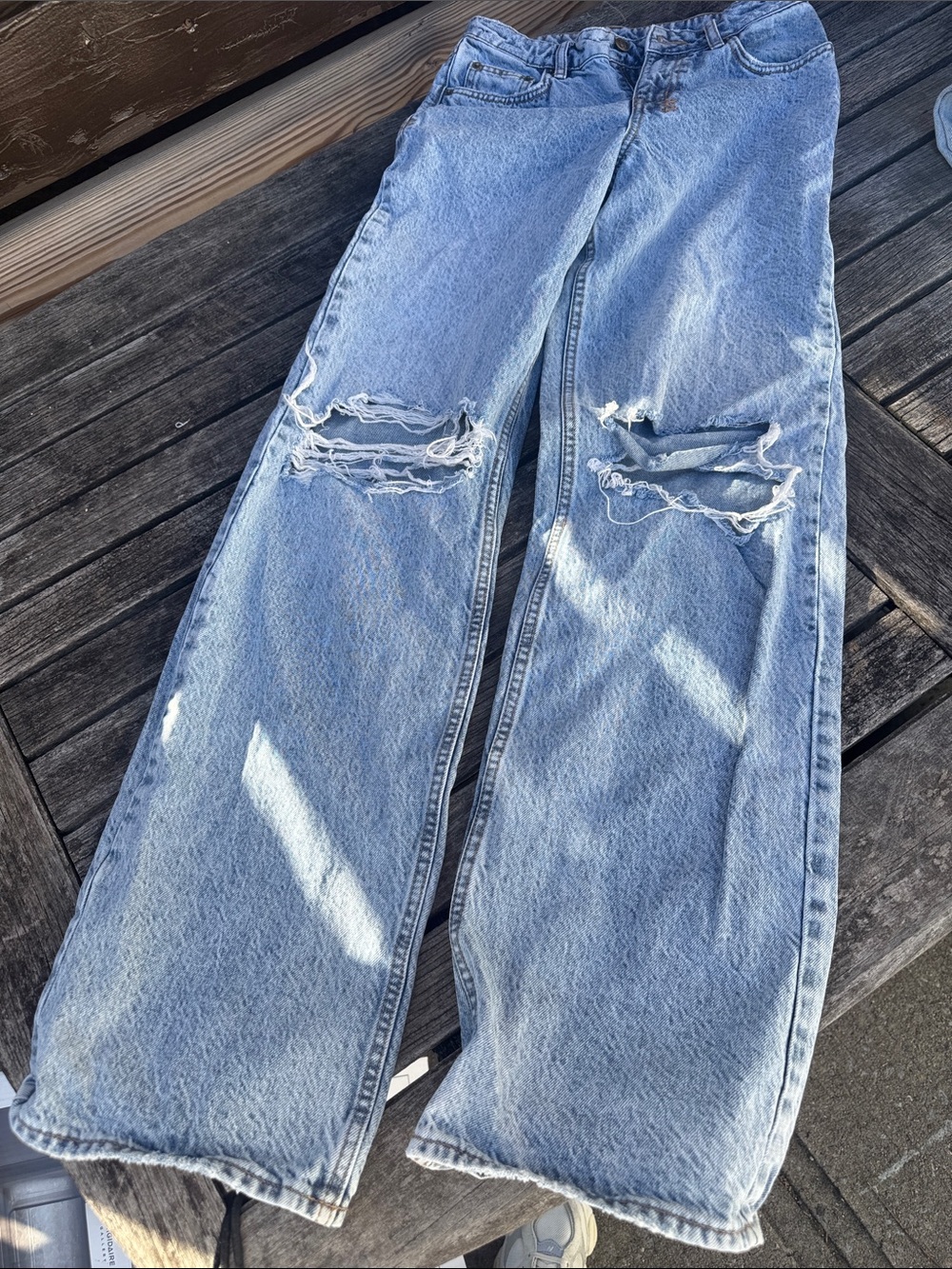 Ksubi Light Wash Distressed Bootcut Jeans